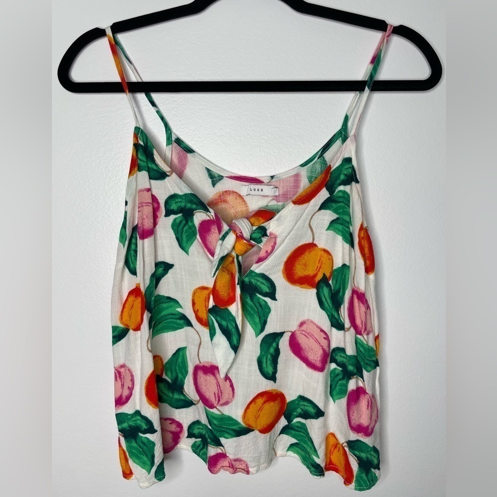 Lush summer bow peach tank top